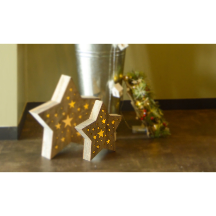 Décoration de Noël LED LED/2xAAA étoile