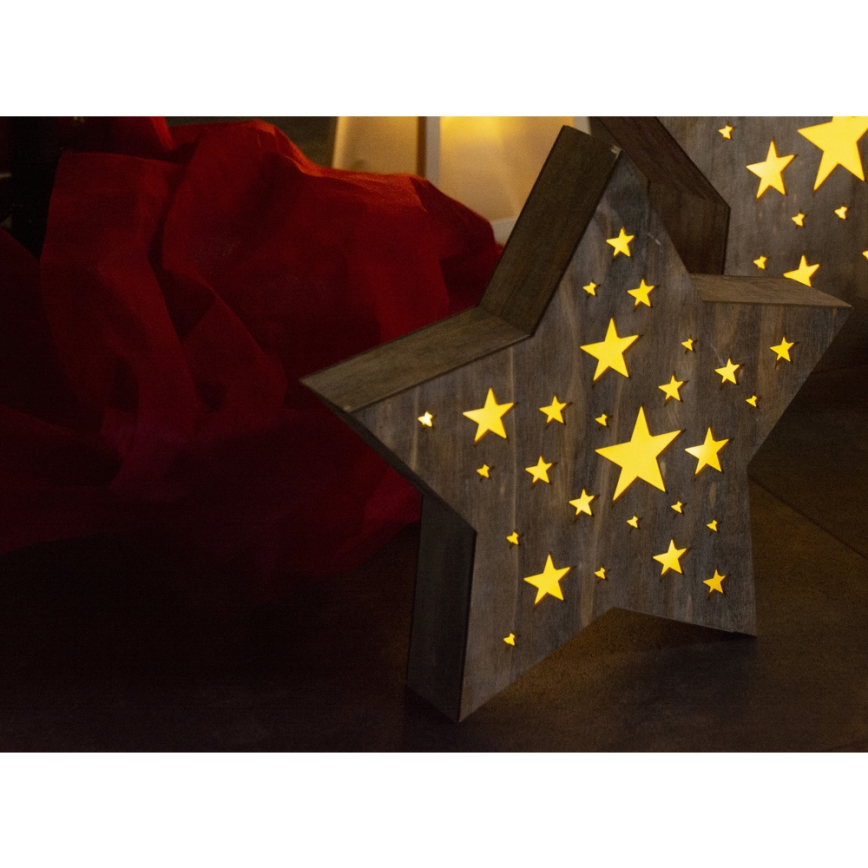 Décoration de Noël LED LED/2xAAA étoile