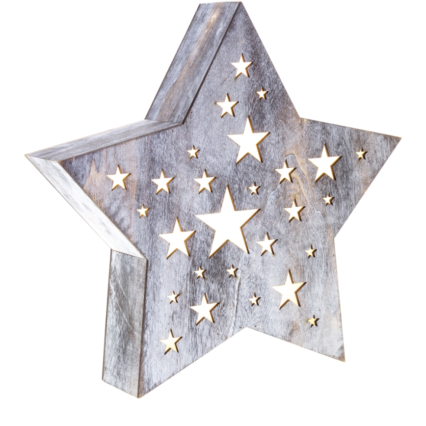 Décoration de Noël LED LED/2xAAA étoile