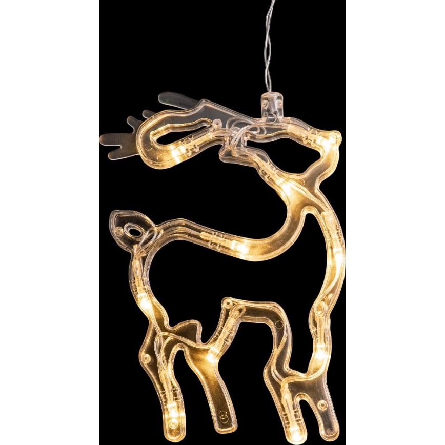 LED Décoration de Noël LED/3xAAA/blanc chaud renne