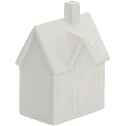Décoration en porcelaine LED/3xLR44/ blanc chaud blanc maison