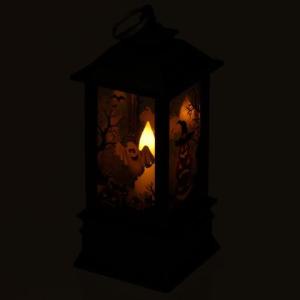 Décoration HALLOWEEN LED/3xAAA/blanc chaud Lanterne avec citrouilles