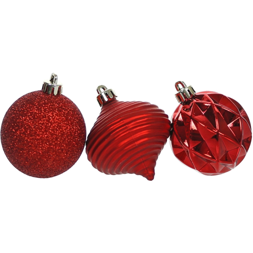 Ensemble de décorations de Noël 30 pcs rouge