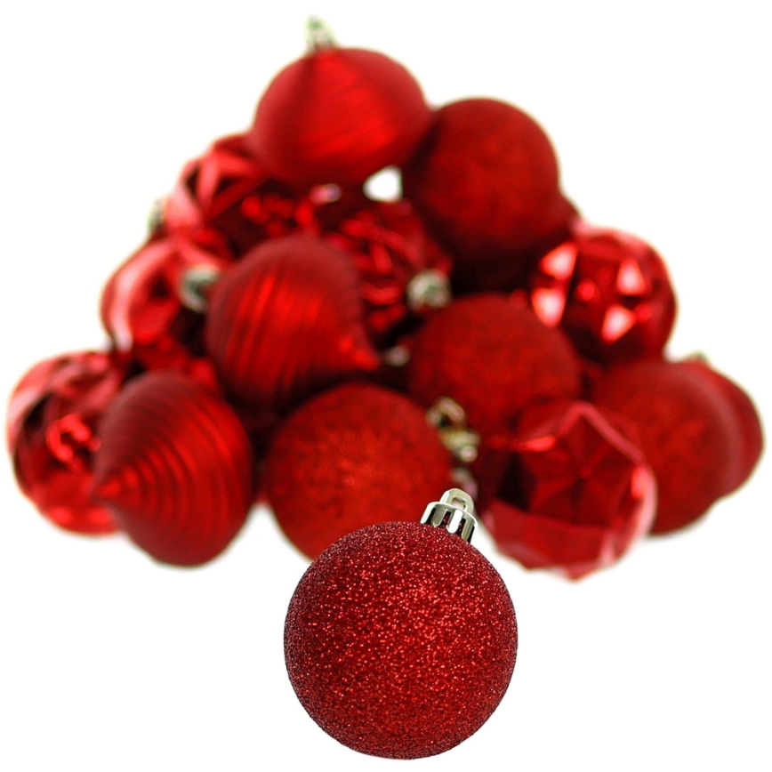 Ensemble de décorations de Noël 30 pcs rouge
