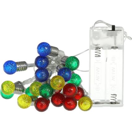 Guirlande LED de Noël 20xLED/2xAA/blanc chaud 1,8m ampoules