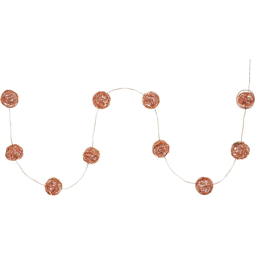 Guirlande décorative LED 10xLED/2xAA, blanc chaud