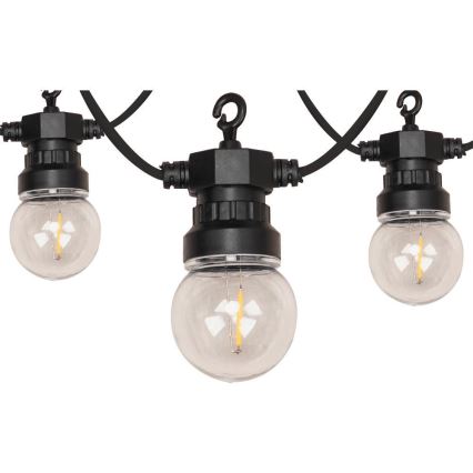 Guirlande décorative LED d'extérieur GIRLANDA G45, 10 douilles E27, 230 V, 8 m, IP44, blanc chaud