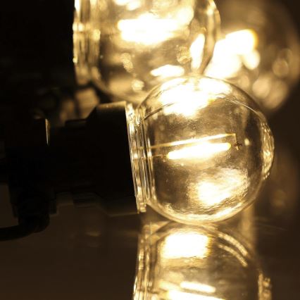 Guirlande décorative LED d'extérieur GIRLANDA G45, 10 douilles E27, 230 V, 8 m, IP44, blanc chaud