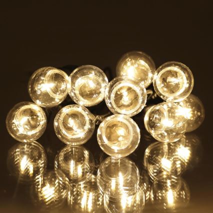 Guirlande décorative LED d'extérieur GIRLANDA G45, 10 douilles E27, 230 V, 8 m, IP44, blanc chaud