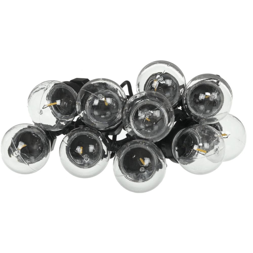 Guirlande décorative LED d'extérieur GIRLANDA G45, 10 douilles E27, 230 V, 8 m, IP44, blanc chaud