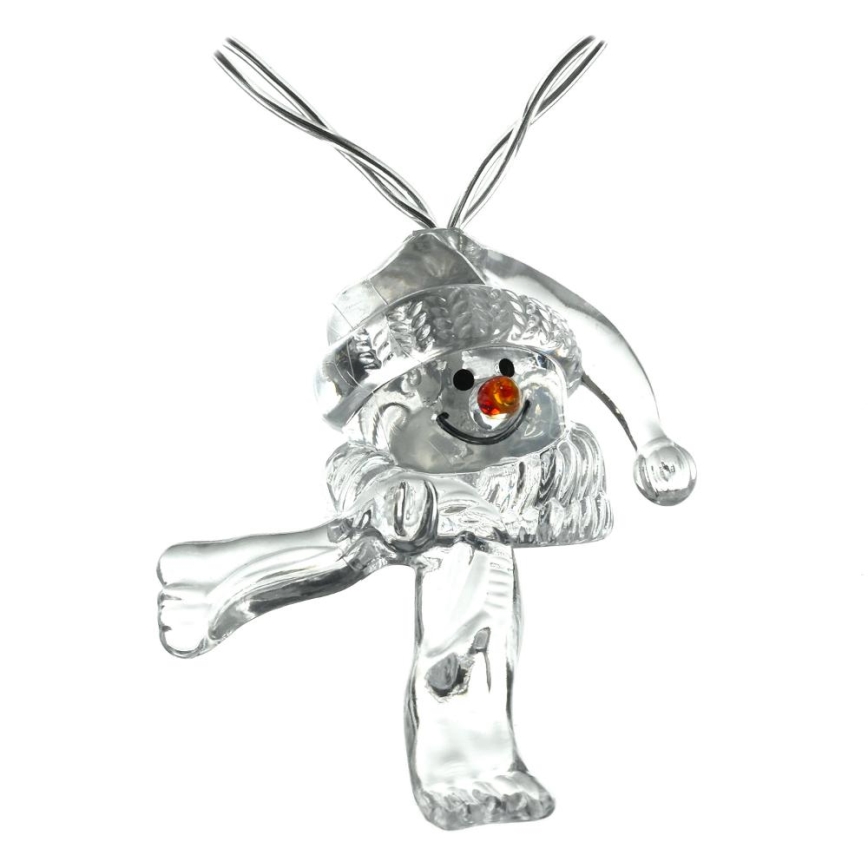 Guirlande LED 10xLED/2xAA/blanc chaud 1,65m bonshommes de neige