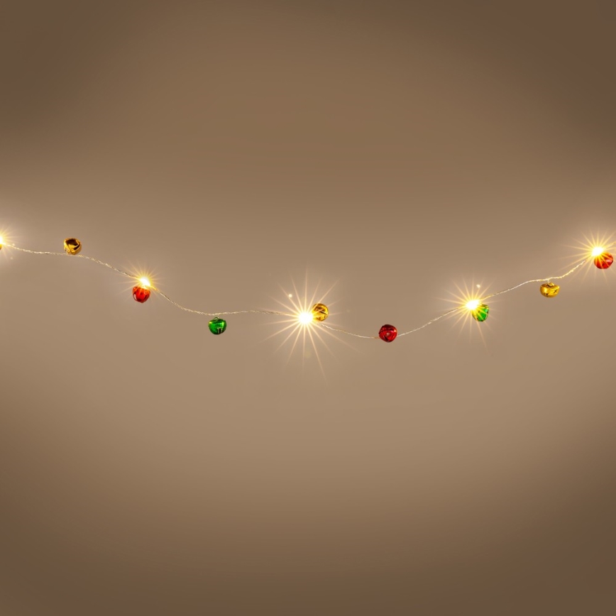 Guirlande lumineuse LED, 40 LED, alimentée par 3 piles AA, 4,3 m, blanc chaud