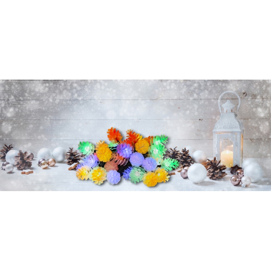 Guirlande LED d'extérieur 40 LED, 15 m, IP44, multicolore