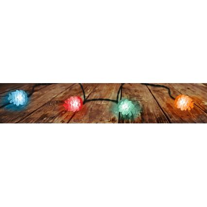 Guirlande LED d'extérieur 40 LED, 15 m, IP44, multicolore