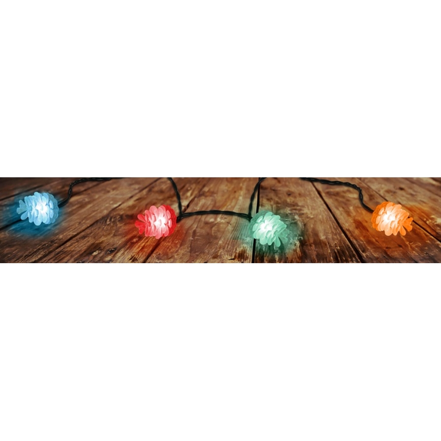 Guirlande LED d'extérieur 40 LED, 15 m, IP44, multicolore