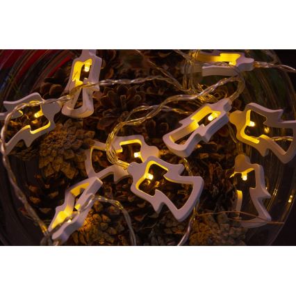 Guirlande lumineuse LED 10xLED/2xAA 1,8m blanc chaud