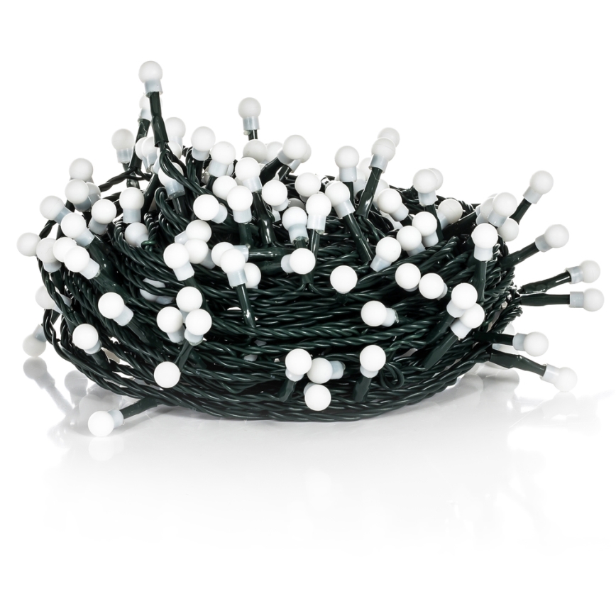 Guirlande LED d'extérieur 100 LED, 8 fonctions, 15 m, IP44, blanc chaud