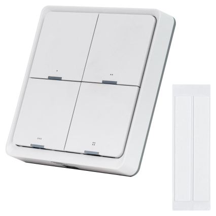 Interrupteur intelligent à 4 boutons, 1xCR2430, blanc
