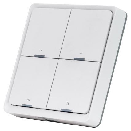 Interrupteur intelligent à 4 boutons, 1xCR2430, blanc