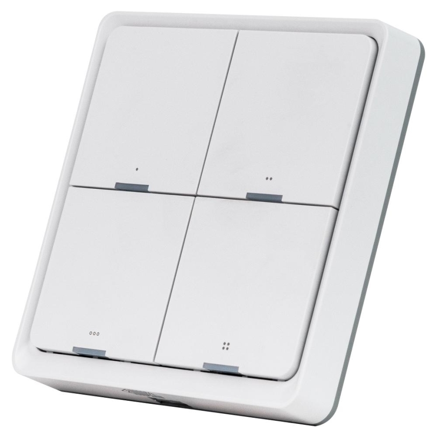 Interrupteur intelligent à 4 boutons, 1xCR2430, blanc