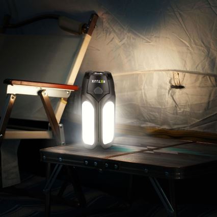 Lampe de camping rechargeable LED avec panneau solaire 3W/1600 mAh IPX4