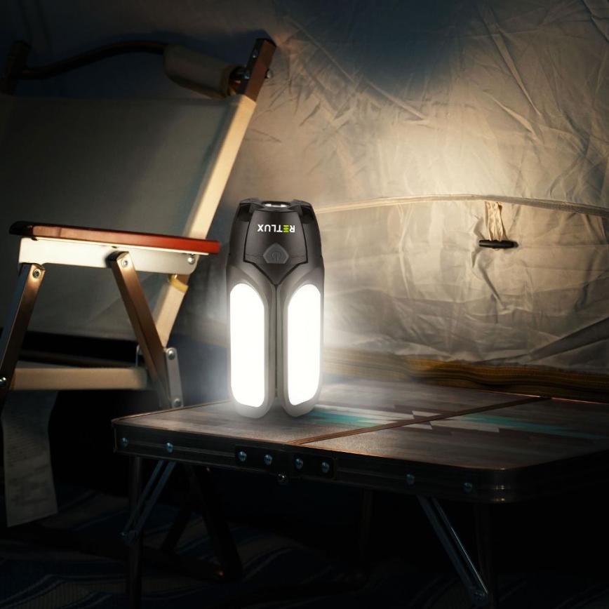 Lampe de camping rechargeable LED avec panneau solaire 3W/1600 mAh IPX4