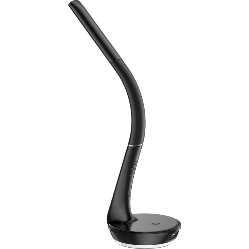 Lampe de table à intensité variable avec charge sans fil Qi 5W et écran LED/6W/230V 3000/4000/6000K noir