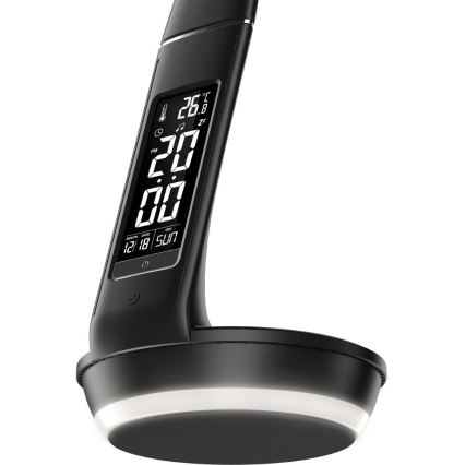 Lampe de table à intensité variable avec charge sans fil Qi 5W et écran LED/6W/230V 3000/4000/6000K noir