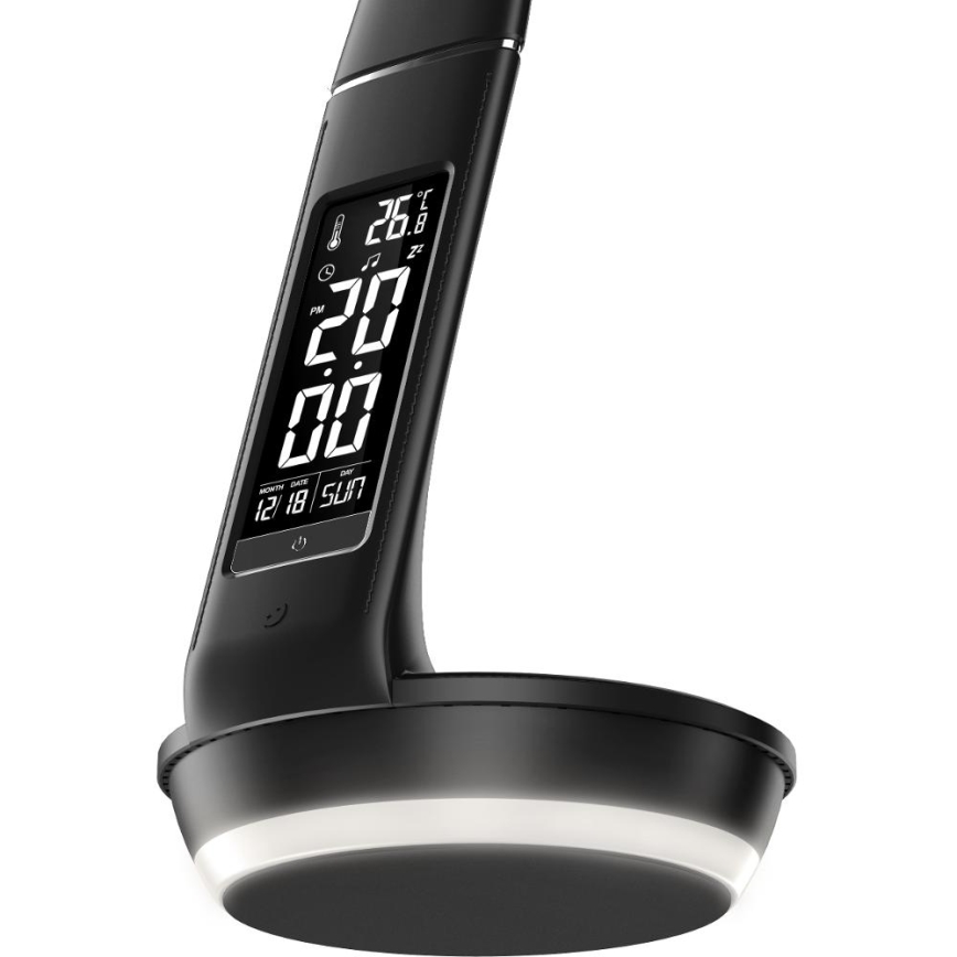 Lampe de table à intensité variable avec charge sans fil Qi 5W et écran LED/6W/230V 3000/4000/6000K noir