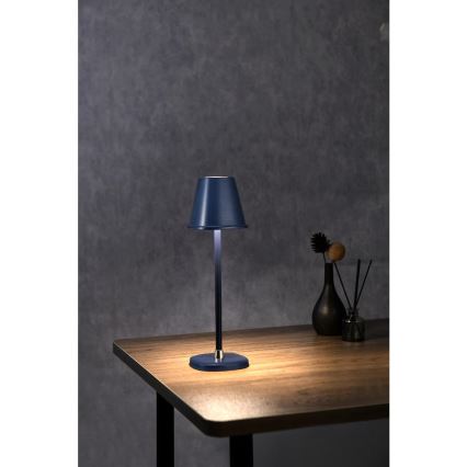 Lampe de table à intensité variable rechargeable LED/3W/1800 mAh bleu foncé