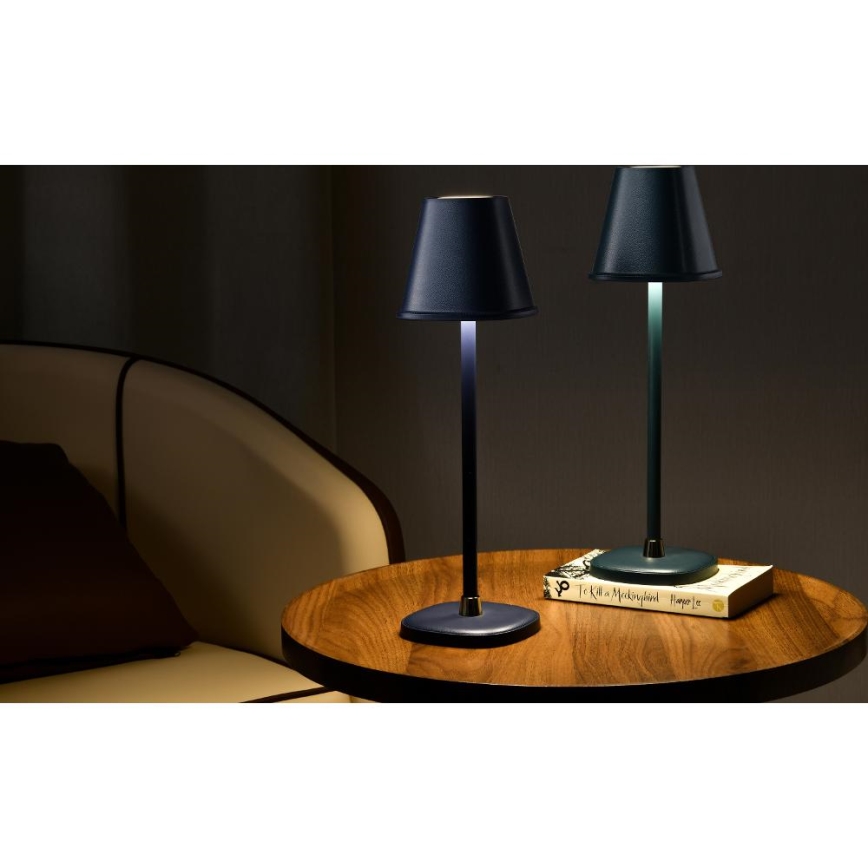 Lampe de table à intensité variable rechargeable LED/3W/1800 mAh bleu foncé