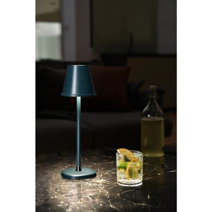 Lampe de table à intensité variable rechargeable LED/3W/1800 mAh bleu foncé