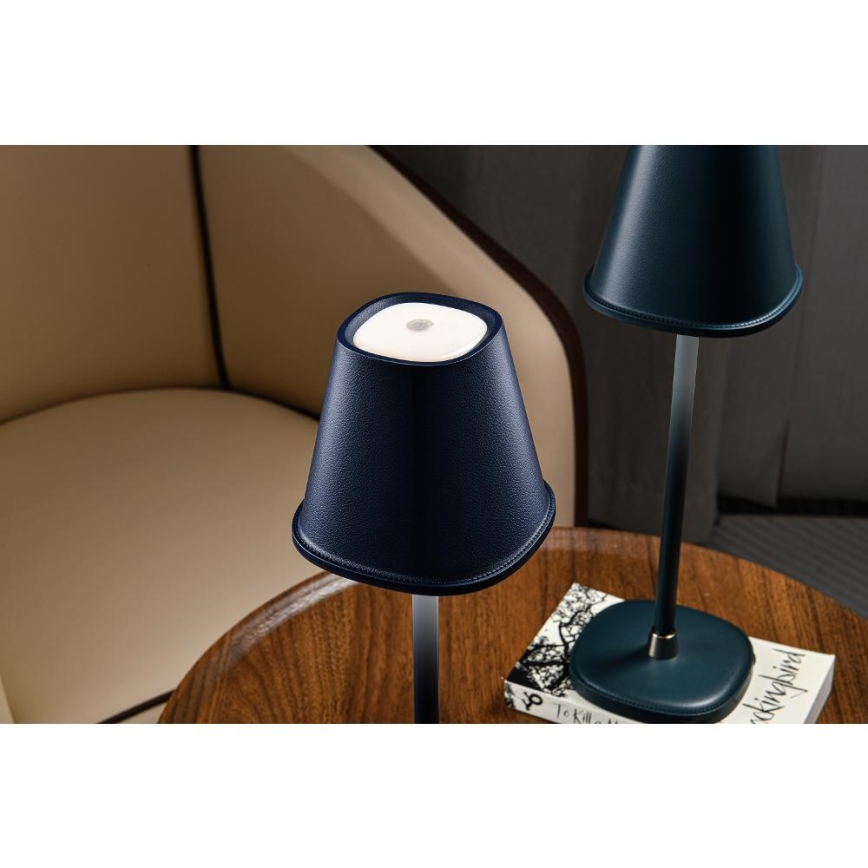 Lampe de table à intensité variable rechargeable LED/3W/1800 mAh bleu foncé