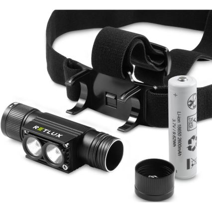 Lampe frontale rechargeable en aluminium LED/2600 mAh IP66