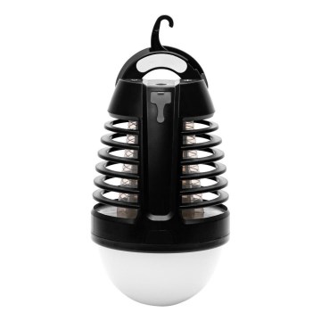 Retlux - Lampe LED portable rechargeable avec piège à insectes LED/5W/1800 mAh IP44 noire