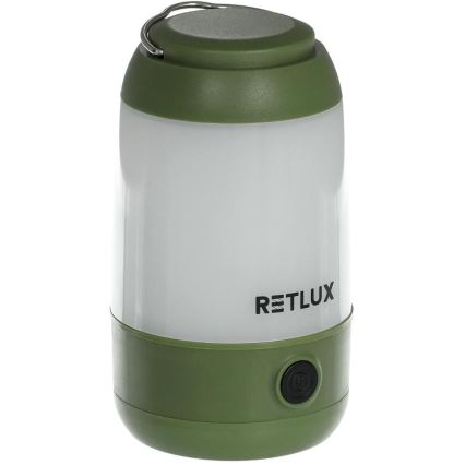 Retlux - Lampe portable à intensité variable LED/3W/3xAAA verte