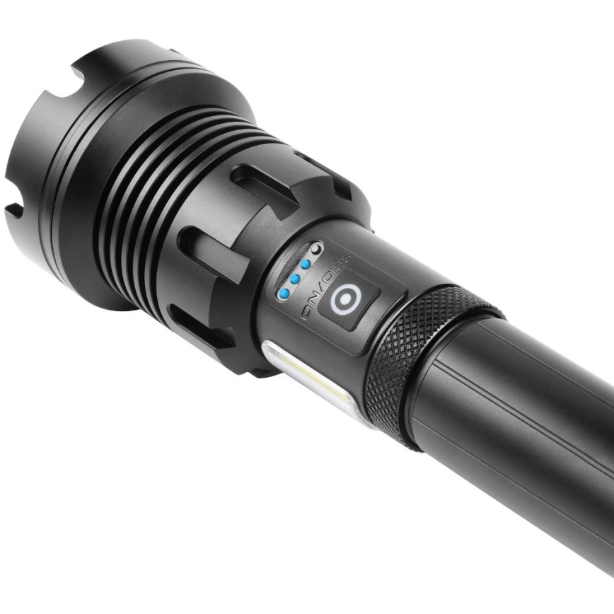 Lampe torche en aluminium rechargeable avec fonction batterie portative LED/4400 mAh 2200 lm IP44