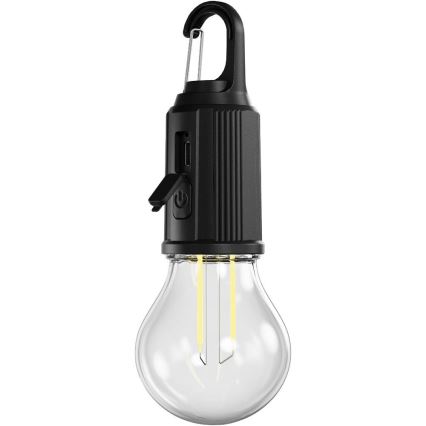 Retlux - Lampe torche LED rechargeable à intensité variable LED/0,3W/USB 400 mAh IP44 noire