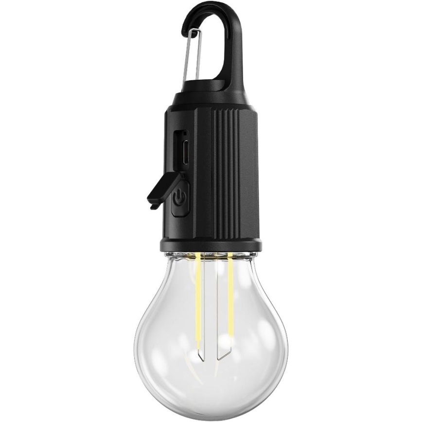 Retlux - Lampe torche LED rechargeable à intensité variable LED/0,3W/USB 400 mAh IP44 noire