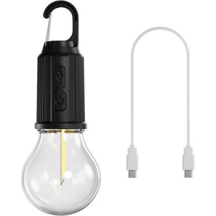 Retlux - Lampe torche LED rechargeable à intensité variable LED/0,3W/USB 400 mAh IP44 noire