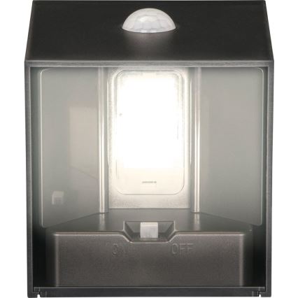 Applique murale solaire LED avec capteur LED/1W/3,7V 1200 mAh IP44 noir