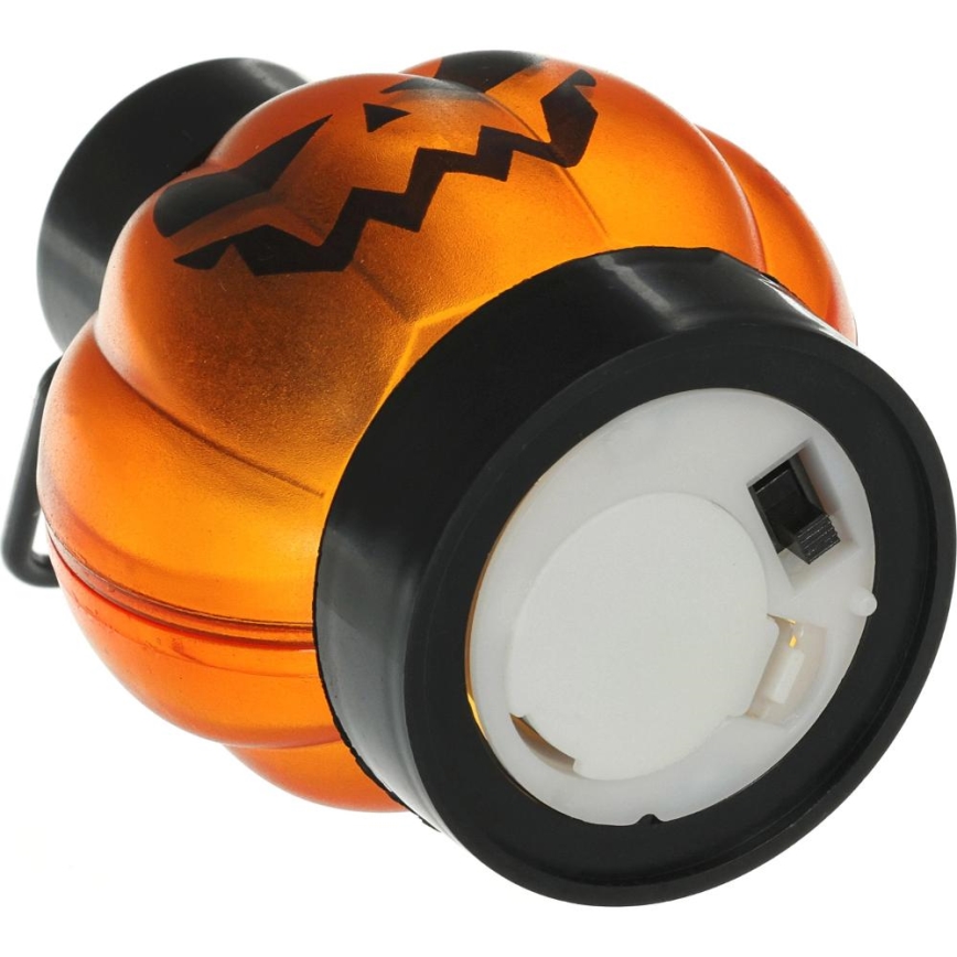 LOT 6x Décoration HALLOWEEN LED/1xCR2032/blanc chaud citrouilles