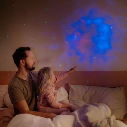 Projecteur LED pour enfants 230V astronaute 12,5 cm + télécommande