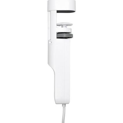 Multiprise à pince pour bureau, 3 prises (type E) + 2 ports USB-A + 1 port USB-C, 1,5 m, blanc