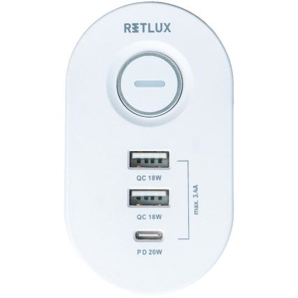 Multiprise à pince pour bureau, 3 prises (type E) + 2 ports USB-A + 1 port USB-C, 1,5 m, blanc