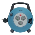 Retlux - Rallonge enrouleur 3Z Type E 10m bleu/noir