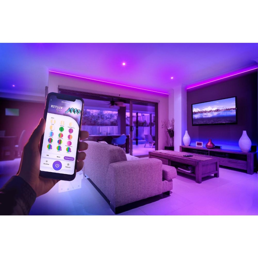 Ruban LED RGBW Smart à intensité variable 5m LED/230V 2700-6500K Wi-Fi Tuya + télécommande
