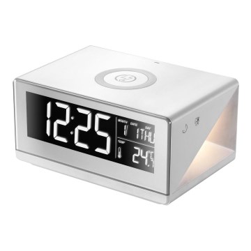 Réveil avec rétro-éclairage et chargeur sans fil QI/12W5V