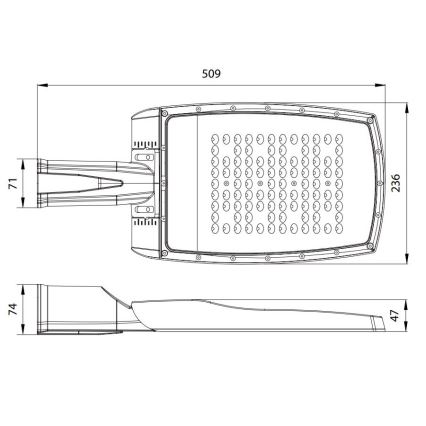 Réverbère NOVUM PLUS LED/100W/230V IP65