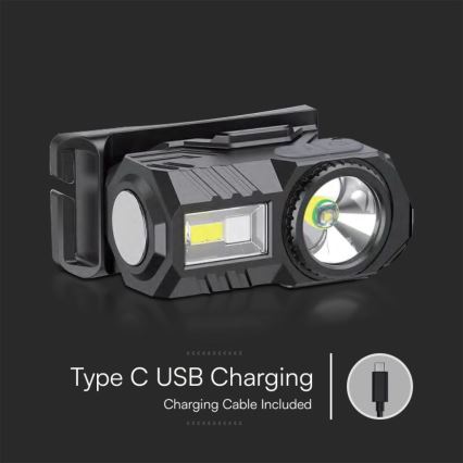 RGBW Lampe frontale rechargeable à intensité variable USB LED/3W/5V IP43 190 lm 24 h